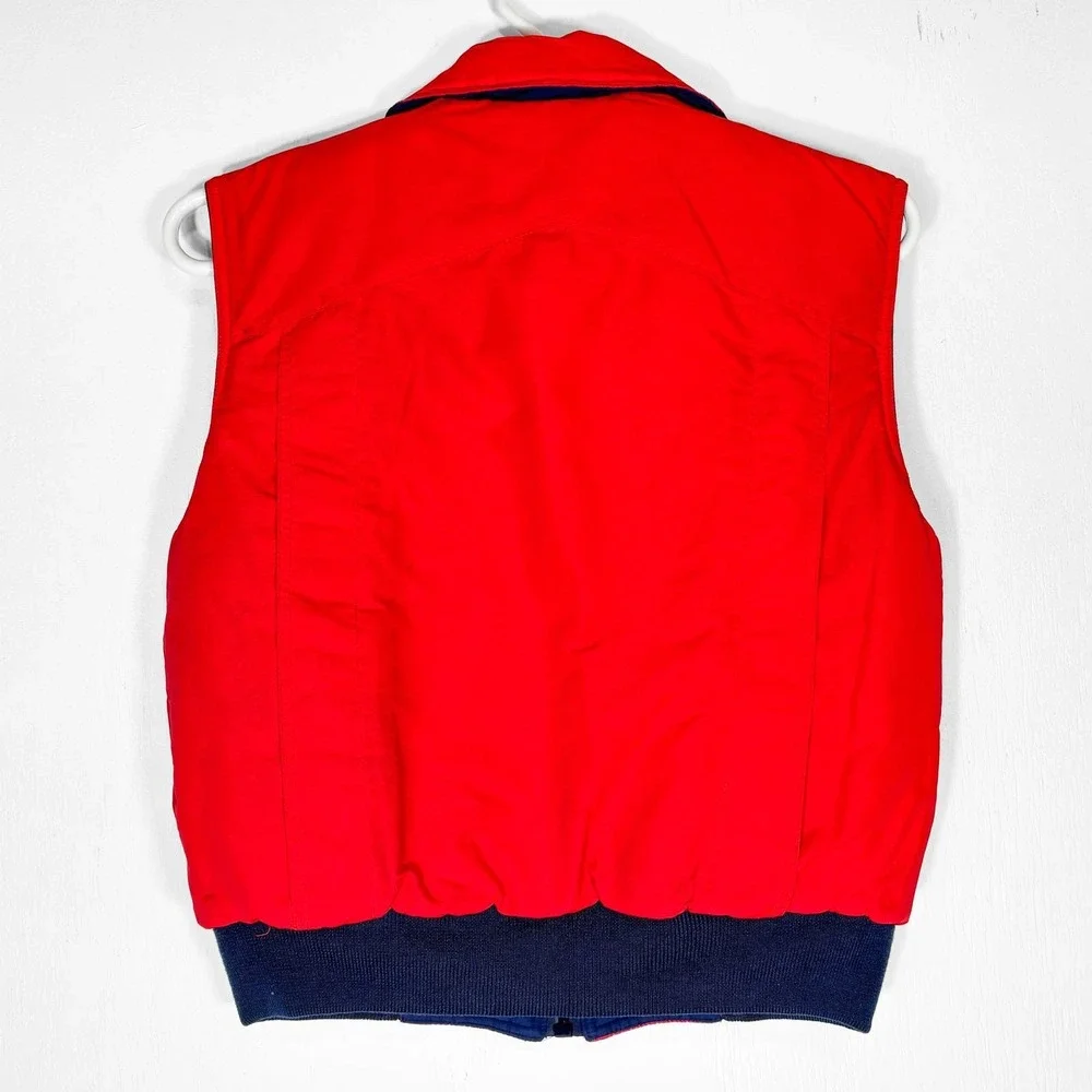 Vintage 70s‎ Ossi Reversible Puffer Ski Vest Mens S Western Americana Retro